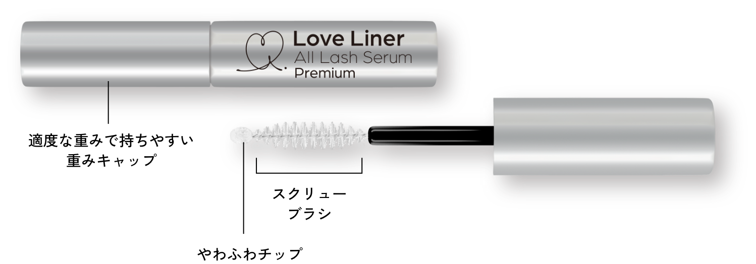 適度な重みで持ちやすい重みチャップ　スクリューブラシ　やわふわチップ