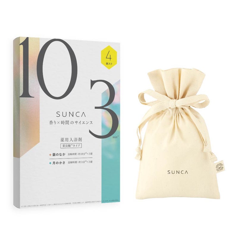SUNCA_薬用入浴剤_重炭酸タイプ_4錠入りBOXギフト_01